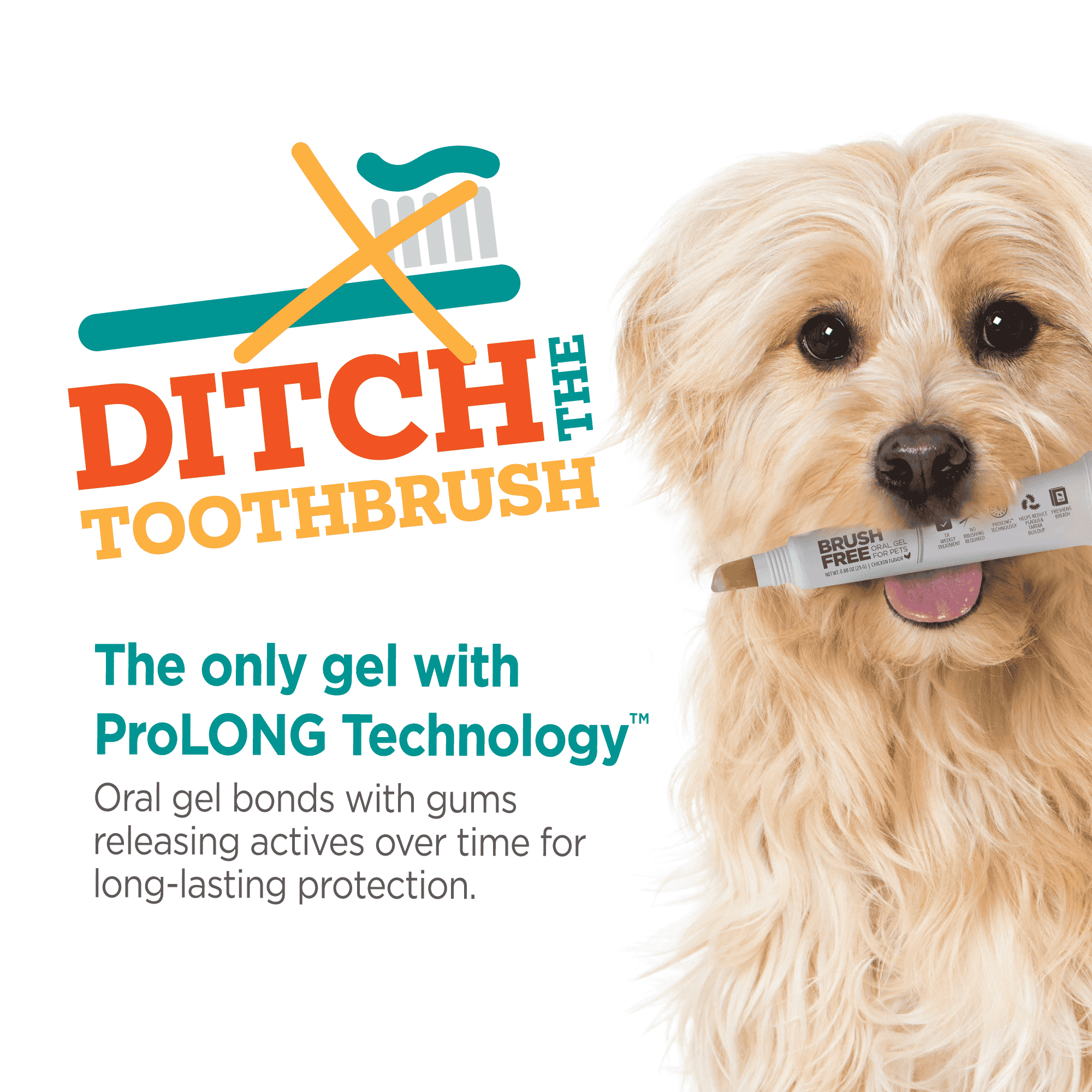 TevraPet Brush Free Oral Gel for Pets - Pet