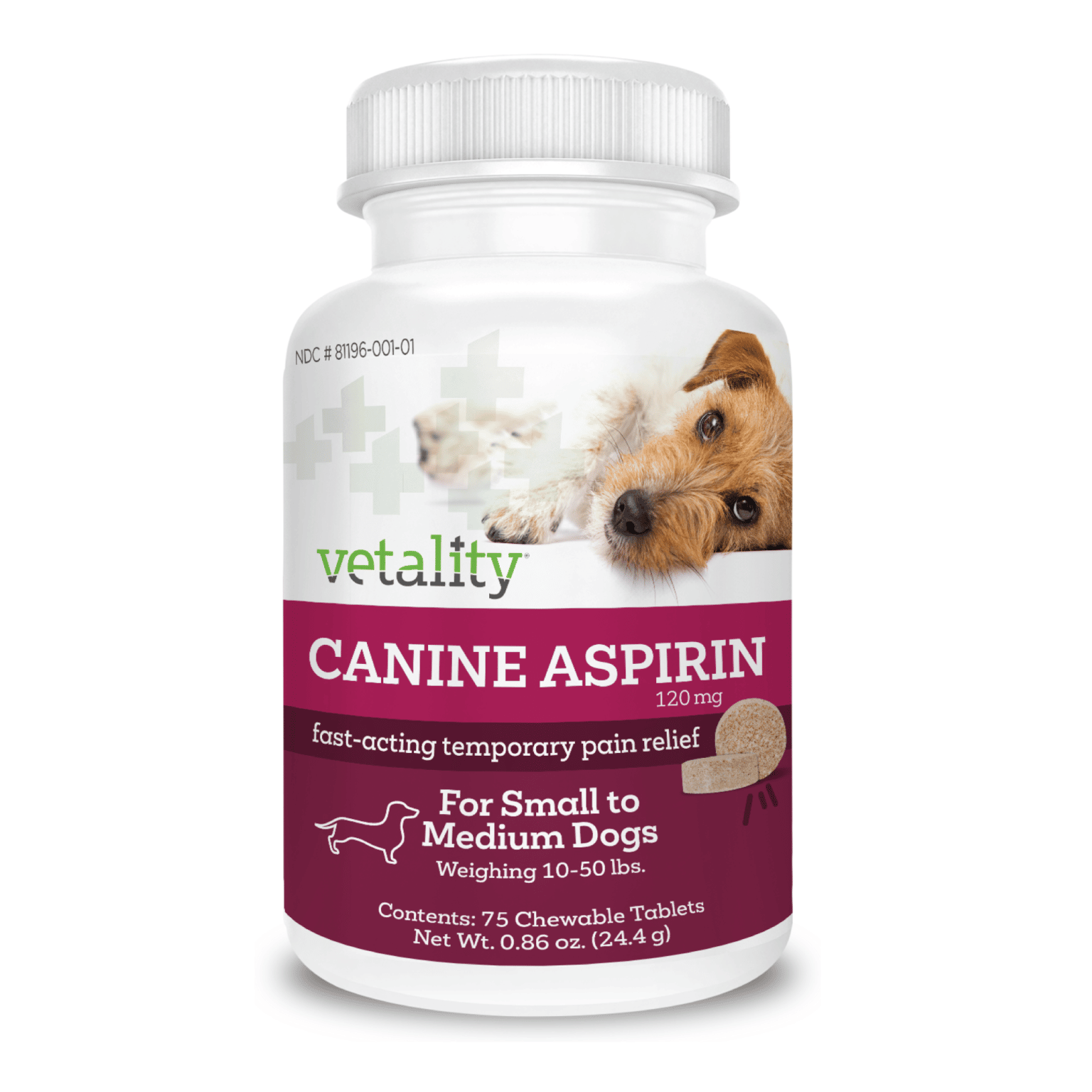 Canine Aspirin - Fast Acting Pain Relief for Dogs - Tevra Pet